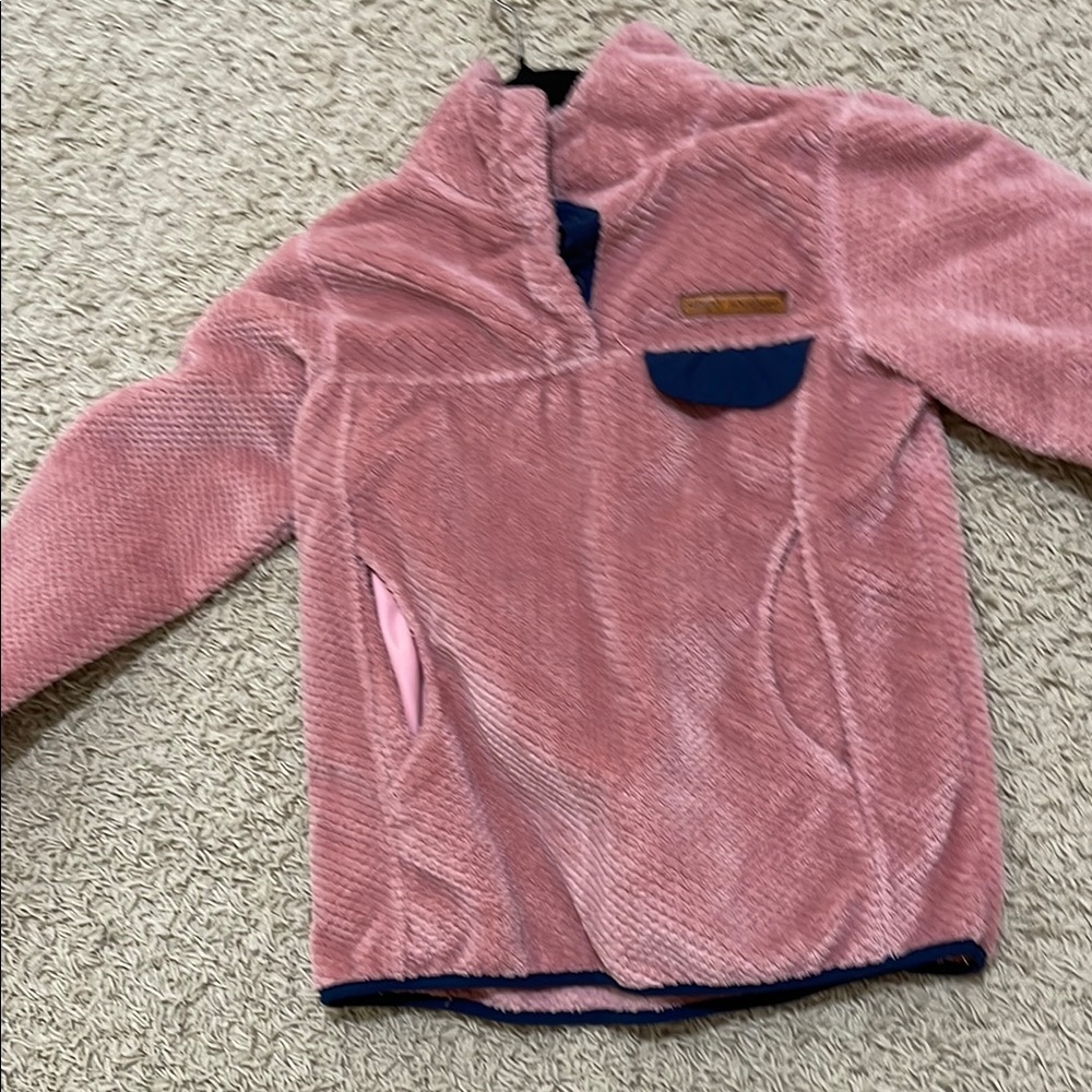 Simply Southern Pink and Blue Fleece Sweatshirt